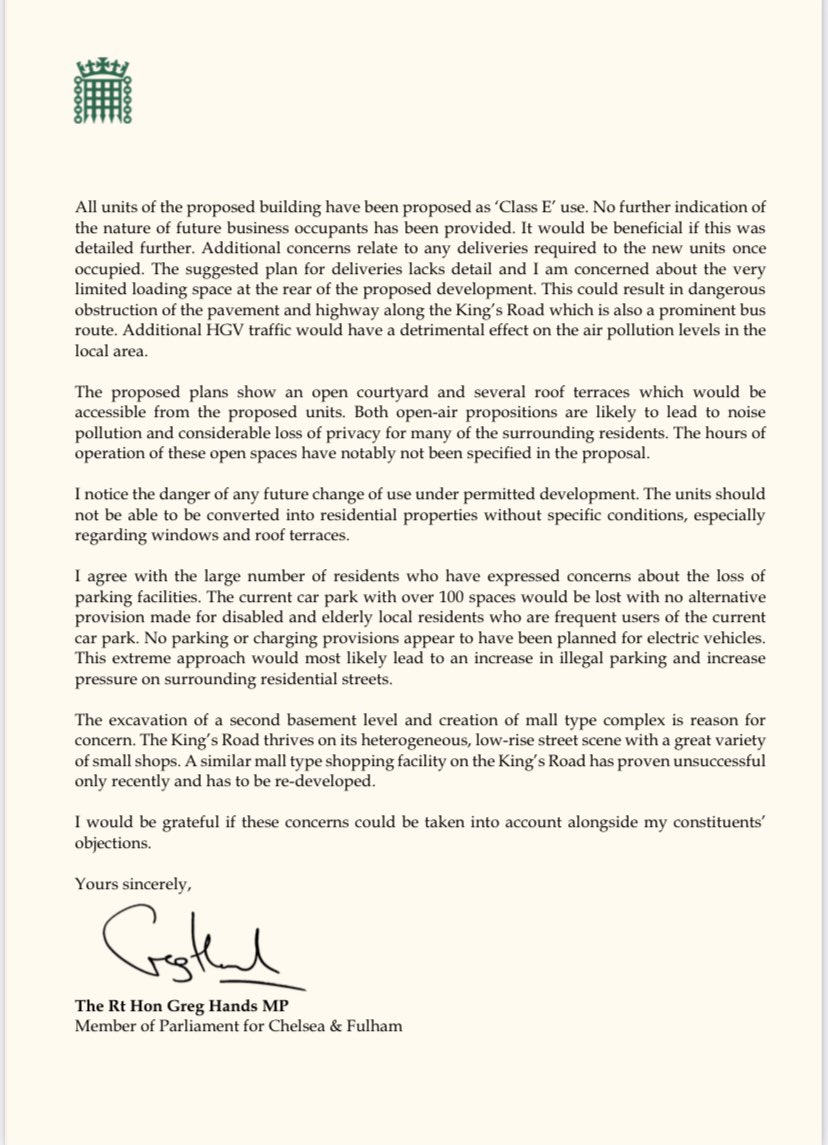 Greg Hands MP Letter to RBKC Planning (2)