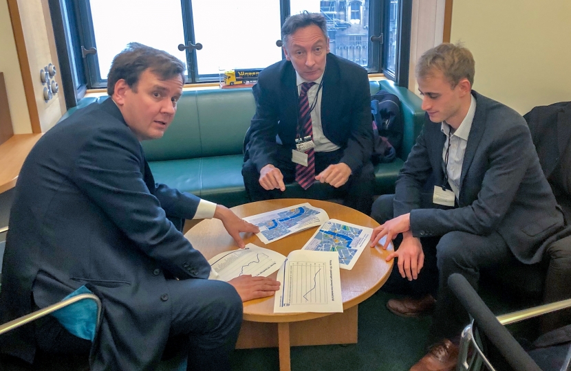 Greg Hands MP with officials from Transport for London discussing Sadiq Khan’s proposed bus route cuts in the constituency. The cuts will mean the end of the 11 bus down Kings Road and the 19 bus entirely. 