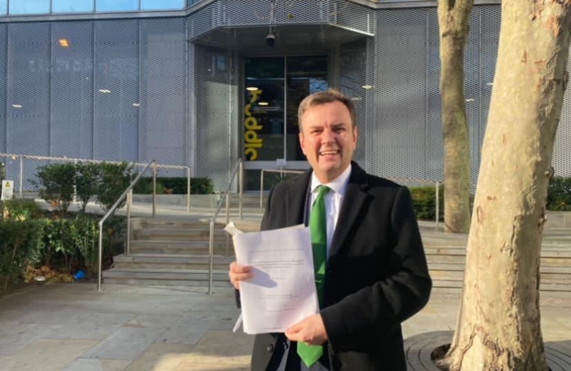 Greg Hands MP submitting SW6 Traffic Scheme Petition