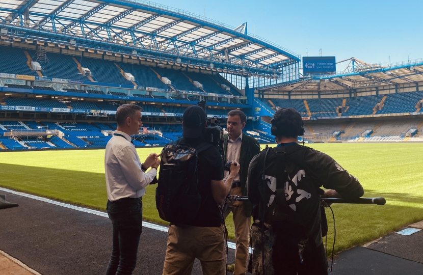 Greg Hands MP interviewed by Chelsea FC TV 