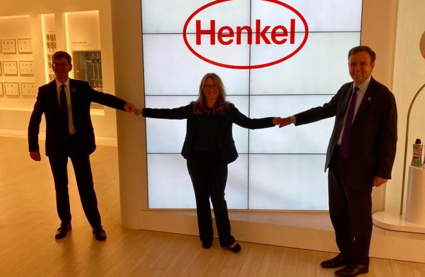 Greg Hands MP visiting Henkel 