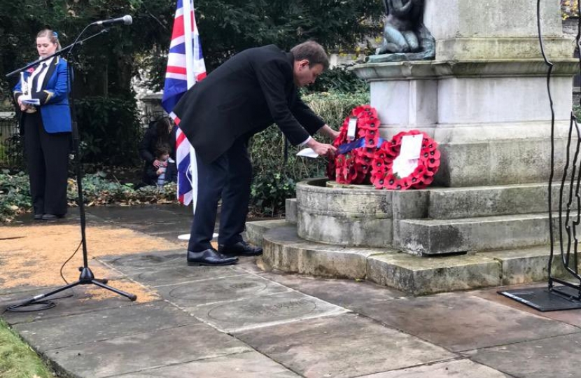 Greg Hands MP attends parade on Remembrance Sunday