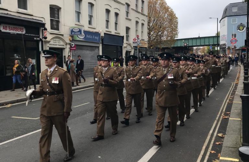 Greg Hands MP attends parade on Remembrance Sunday
