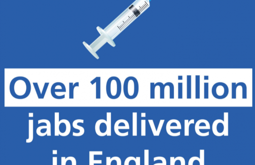 Over 100 million jabs delivered in England 