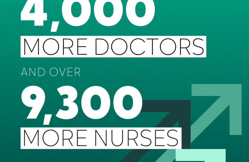 More Doctors & Nurses in NHS Hospitals than last year 