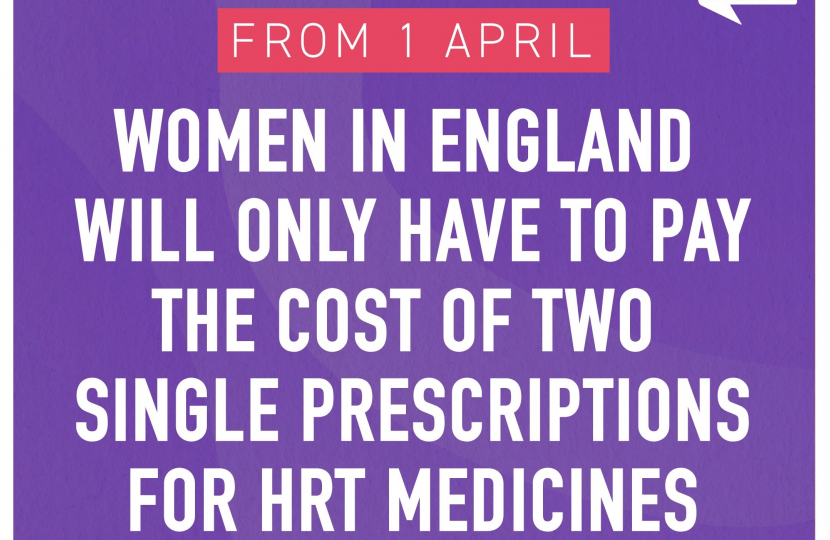 Greg Hands MP welcomes the Conservative Government’s announcement of cheaper HRT for women experiencing menopause symptoms