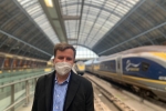 Greg Hands MP welcoming the Climate Train to the UK