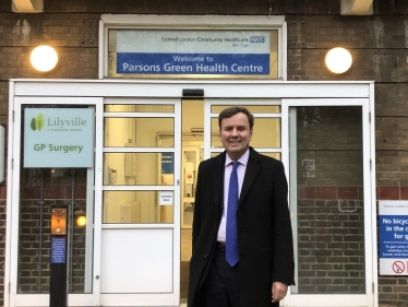 Greg Hands MP at Parsons Green Walk-in Centre