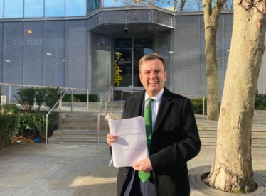 Greg Hands MP submitting SW6 Traffic Scheme Petition