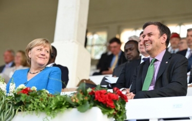 Greg Hands MP with Chancellor Merkel