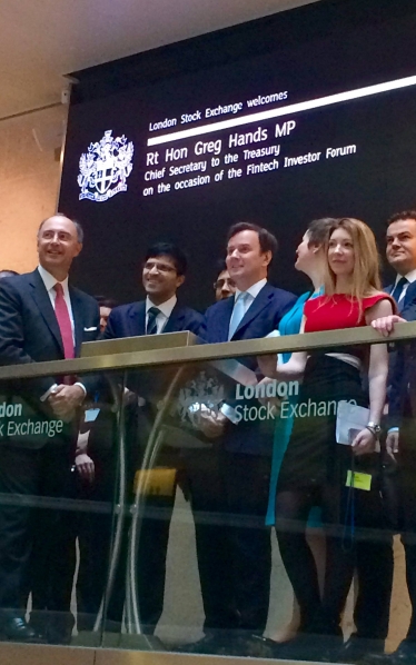 Greg Hands MP opening trading on the London Stock Exchange, 26/2/2016.